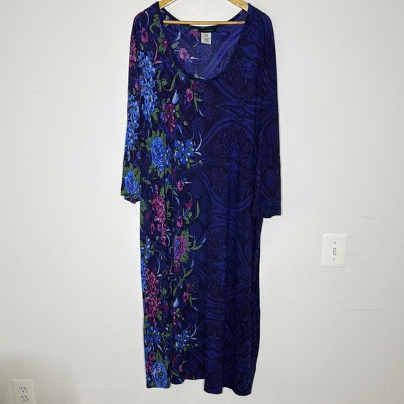 Ulla Popken plus size 24/26 dark romantic maxi dress - Picture 1 of 4